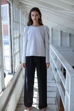 Velvet By Graham & Spencer Womens PEGGY PUFF SLEEVE SWEATSHIRT 18 Velvet By Graham & Spencer Womens PEGGY PUFF SLEEVE SWEATSHIRT