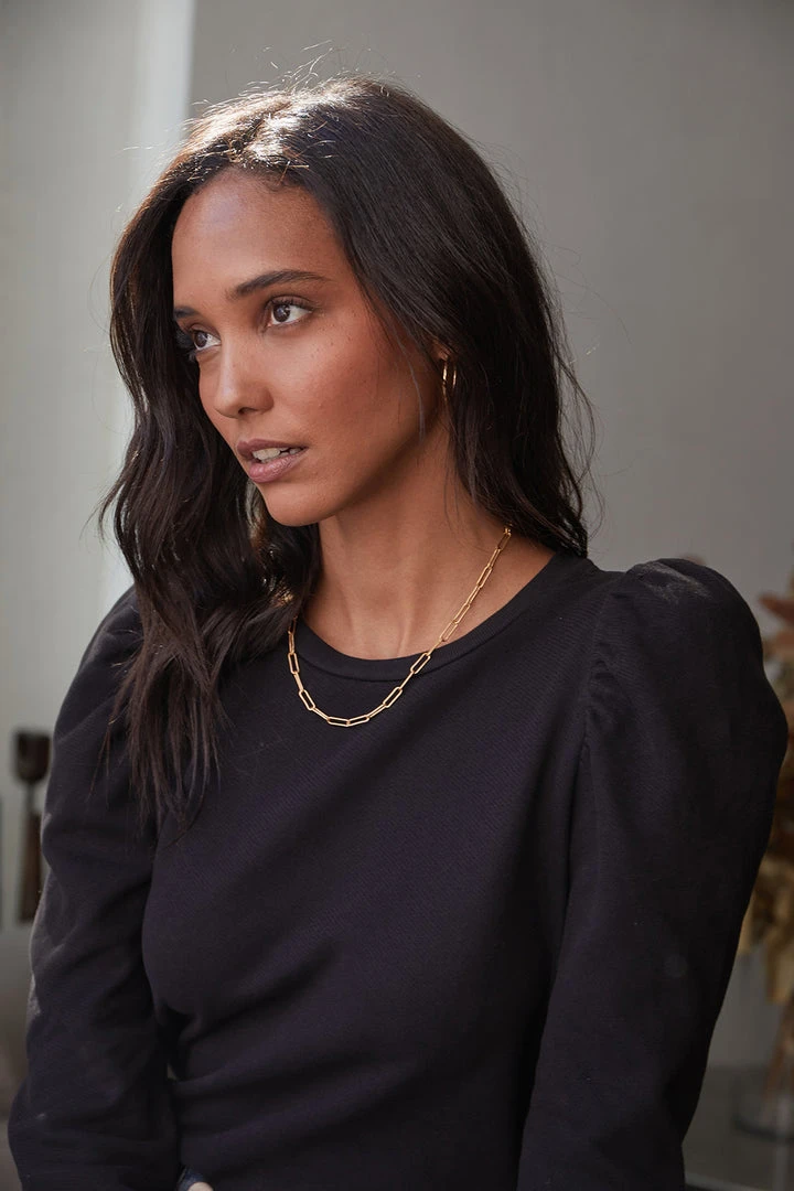 Velvet By Graham & Spencer Womens PEGGY PUFF SLEEVE SWEATSHIRT 2 Velvet By Graham & Spencer Womens PEGGY PUFF SLEEVE SWEATSHIRT