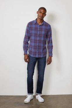 Velvet By Graham & Spencer Mens KENNETH PLAID BUTTON-UP SHIRT