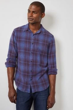 Velvet By Graham & Spencer Mens KENNETH PLAID BUTTON-UP SHIRT