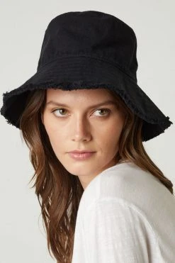 Velvet By Graham & Spencer FRINGED BUCKET HAT