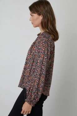 Velvet By Graham & Spencer IRIS PRINTED BLOUSE Womens