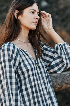 Velvet By Graham & Spencer Womens TRISH PRINTED GINGHAM DRESS 21 Velvet By Graham & Spencer Womens TRISH PRINTED GINGHAM DRESS