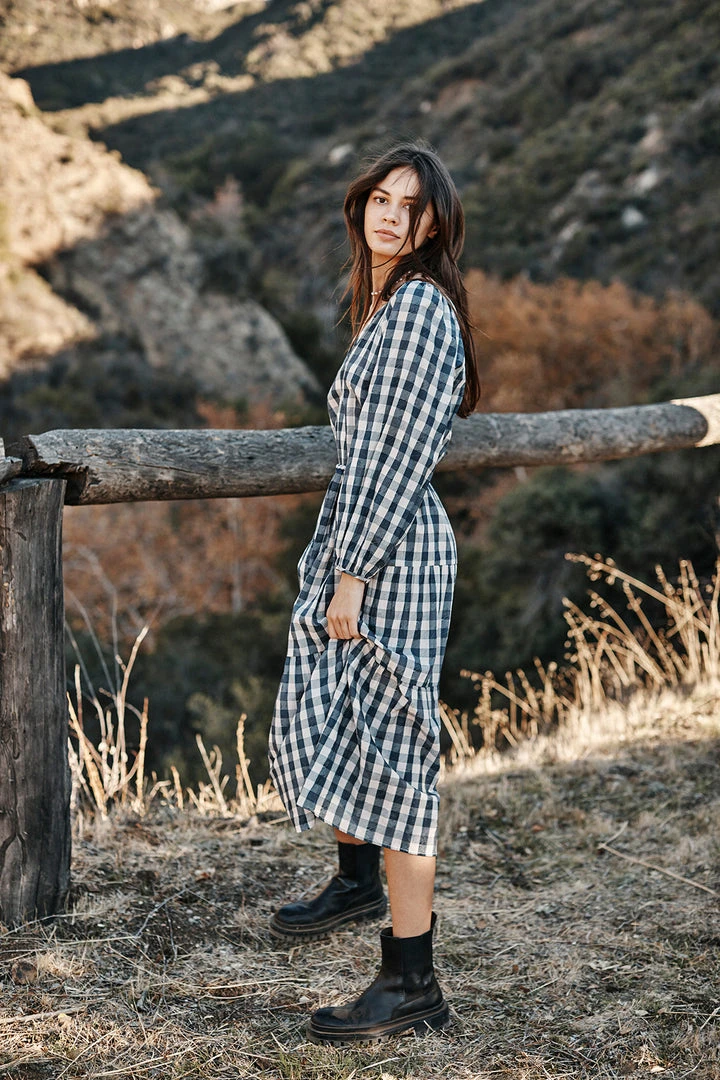 Velvet By Graham & Spencer Womens TRISH PRINTED GINGHAM DRESS 8 Velvet By Graham & Spencer Womens TRISH PRINTED GINGHAM DRESS