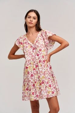 Velvet By Graham & Spencer Womens IVY PRINTED COTTON CAMBRIC DRESS 14 Velvet By Graham & Spencer Womens IVY PRINTED COTTON CAMBRIC DRESS