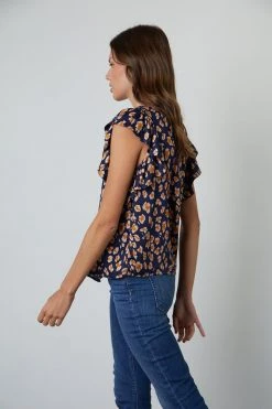 Velvet By Graham & Spencer FRANCINE CHEETAH PRINT BLOUSE Womens 7 Velvet By Graham & Spencer FRANCINE CHEETAH PRINT BLOUSE Womens