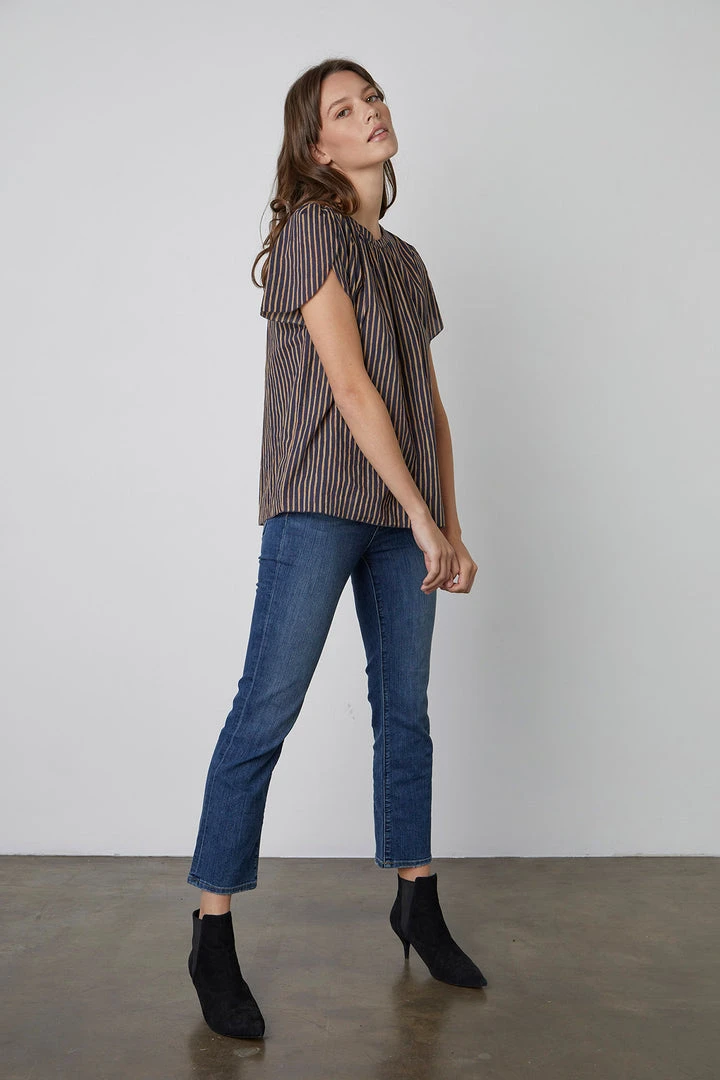 Velvet By Graham & Spencer Womens VIENNA STRIPED TOP 6 Velvet By Graham & Spencer Womens VIENNA STRIPED TOP