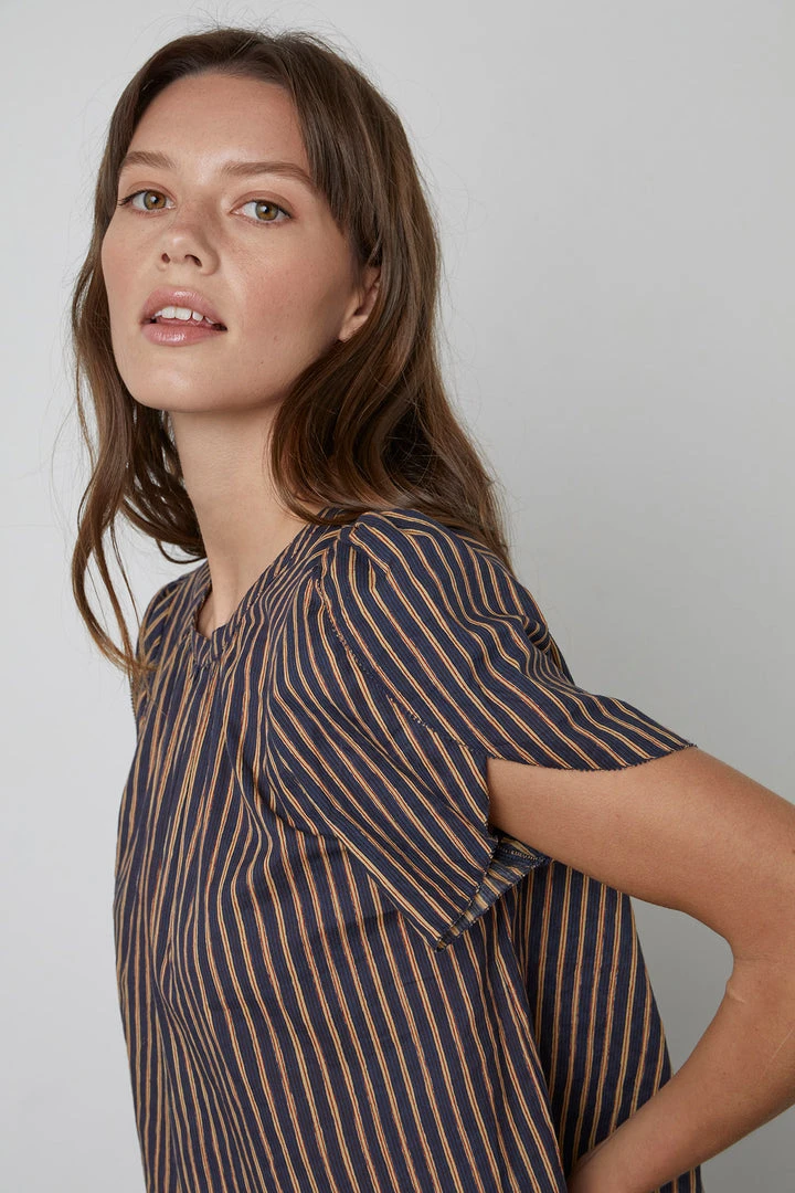 Velvet By Graham & Spencer Womens VIENNA STRIPED TOP 2 Velvet By Graham & Spencer Womens VIENNA STRIPED TOP