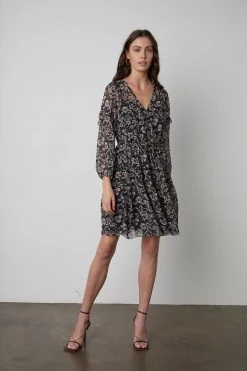 Velvet By Graham & Spencer Womens SELINA PRINTED BOHO DRESS 10 Velvet By Graham & Spencer Womens SELINA PRINTED BOHO DRESS