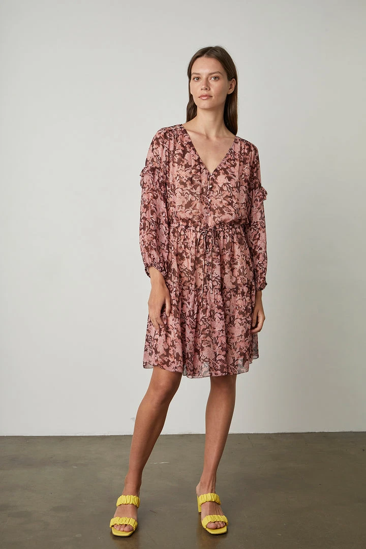 Velvet By Graham & Spencer Womens SELINA PRINTED BOHO DRESS 6 Velvet By Graham & Spencer Womens SELINA PRINTED BOHO DRESS