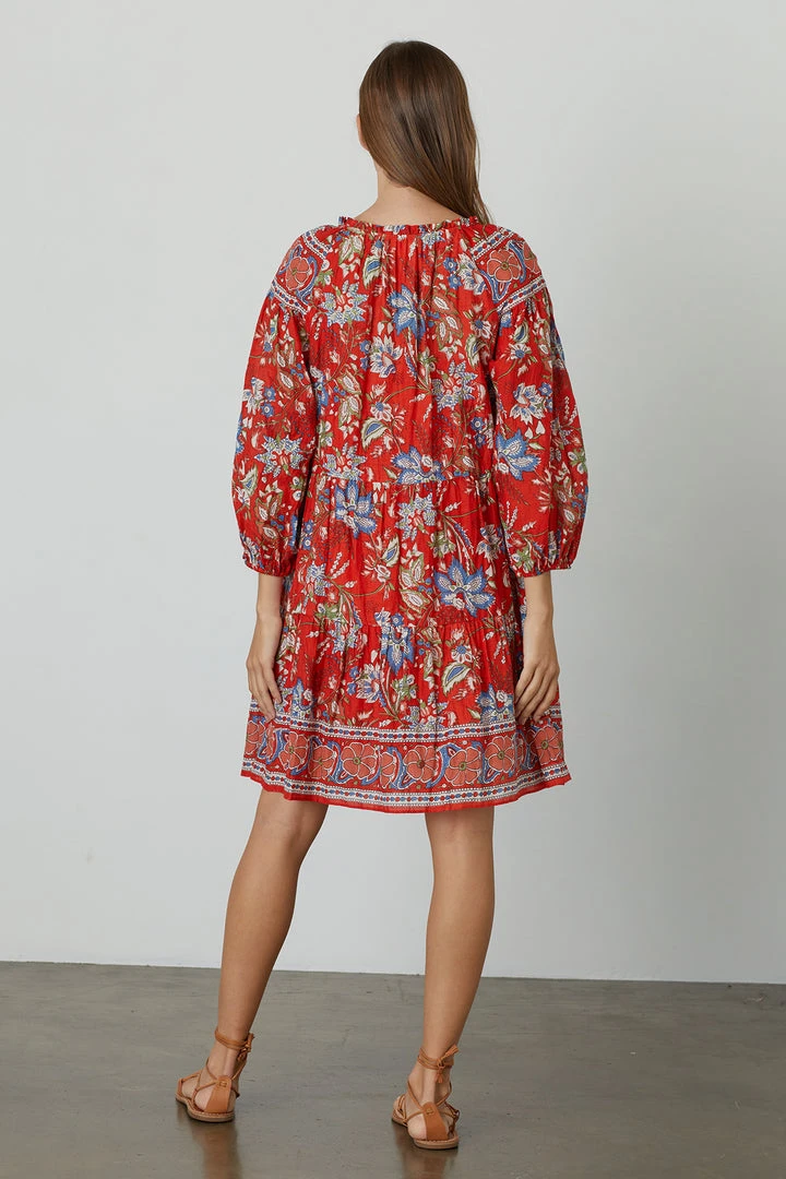 Velvet By Graham & Spencer Womens LILAH PRINTED TIERED DRESS 3 Velvet By Graham & Spencer Womens LILAH PRINTED TIERED DRESS