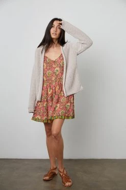 Velvet By Graham & Spencer JAZ TEXTURED TAPE YARN CARDIGAN Womens 22 Velvet By Graham & Spencer JAZ TEXTURED TAPE YARN CARDIGAN Womens