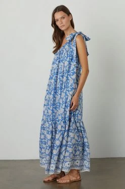 Velvet By Graham & Spencer JOANNA ONE SHOULDER PRINTED MAXI DRESS Womens 9 Velvet By Graham & Spencer JOANNA ONE SHOULDER PRINTED MAXI DRESS Womens