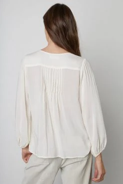 Velvet By Graham & Spencer ELIZA HALF PLACKET BLOUSE 13 Velvet By Graham & Spencer ELIZA HALF PLACKET BLOUSE
