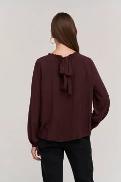 Velvet By Graham & Spencer Womens GINGER CHALLIS NECK TIE TOP 10 Velvet By Graham & Spencer Womens GINGER CHALLIS NECK TIE TOP