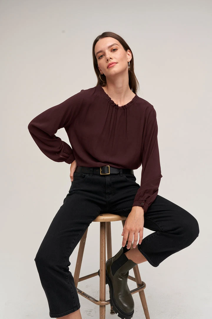 Velvet By Graham & Spencer Womens GINGER CHALLIS NECK TIE TOP 2 Velvet By Graham & Spencer Womens GINGER CHALLIS NECK TIE TOP