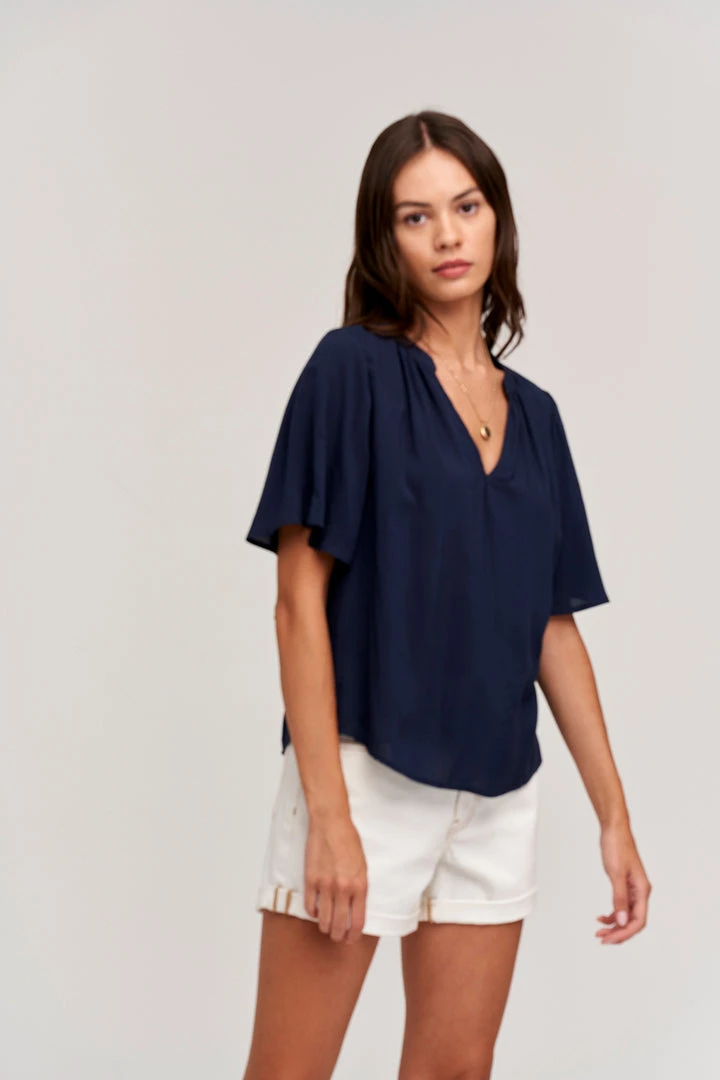 Velvet By Graham & Spencer Womens JAYCEE SPLIT NECK BLOUSE 7 Velvet By Graham & Spencer Womens JAYCEE SPLIT NECK BLOUSE