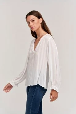 Velvet By Graham & Spencer JOLENE V-NECK BLOUSE Womens