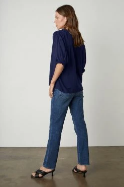 Velvet By Graham & Spencer Womens TRIXIE RUFFLED BLOUSE 9 Velvet By Graham & Spencer Womens TRIXIE RUFFLED BLOUSE