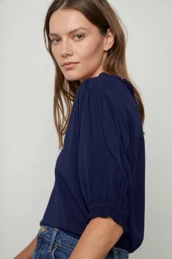 Velvet By Graham & Spencer Womens TRIXIE RUFFLED BLOUSE 11 Velvet By Graham & Spencer Womens TRIXIE RUFFLED BLOUSE