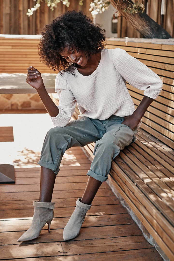 Velvet By Graham & Spencer Womens REEBA COTTON CONTRAST TOP 2 Velvet By Graham & Spencer Womens REEBA COTTON CONTRAST TOP