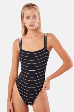 Solid & Striped RILEY PINSTRIPE RIBBED ONE PIECE BY SOLID AND STRIPED Womens 5 Solid & Striped RILEY PINSTRIPE RIBBED ONE PIECE BY SOLID AND STRIPED Womens