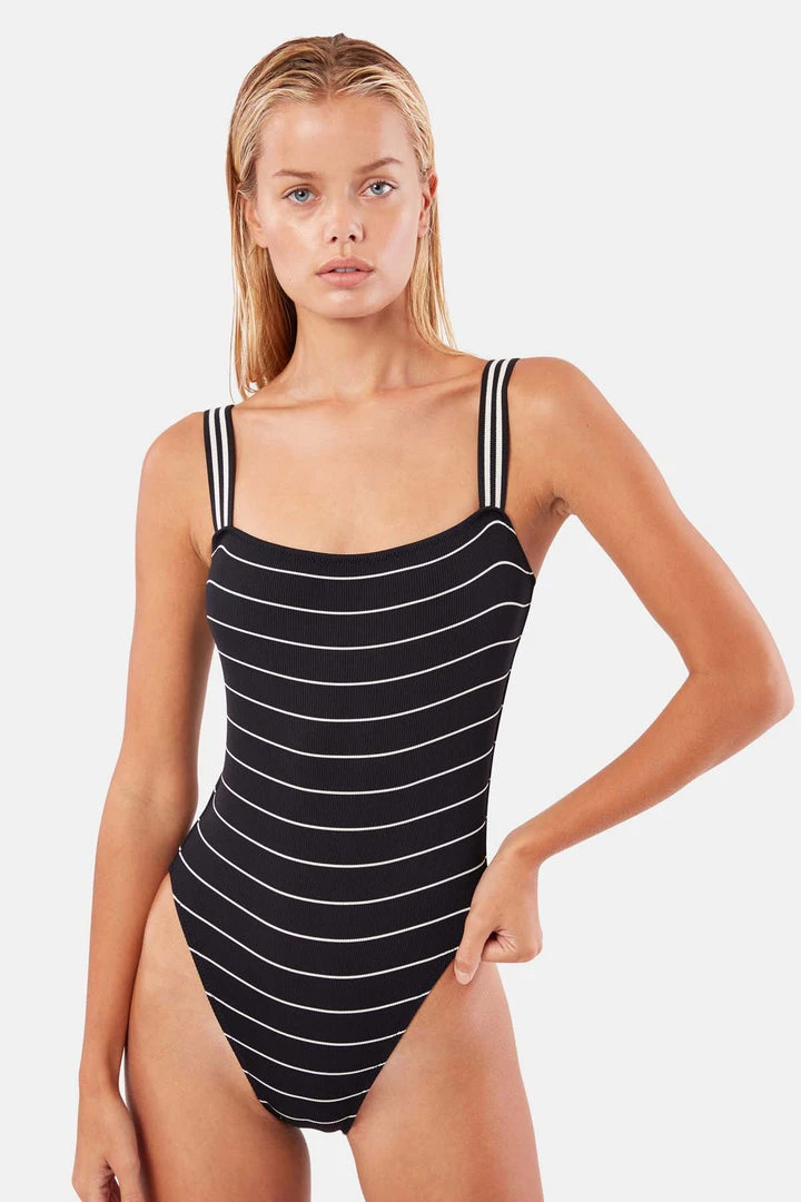 Solid & Striped RILEY PINSTRIPE RIBBED ONE PIECE BY SOLID AND STRIPED Womens 3 Solid & Striped RILEY PINSTRIPE RIBBED ONE PIECE BY SOLID AND STRIPED Womens
