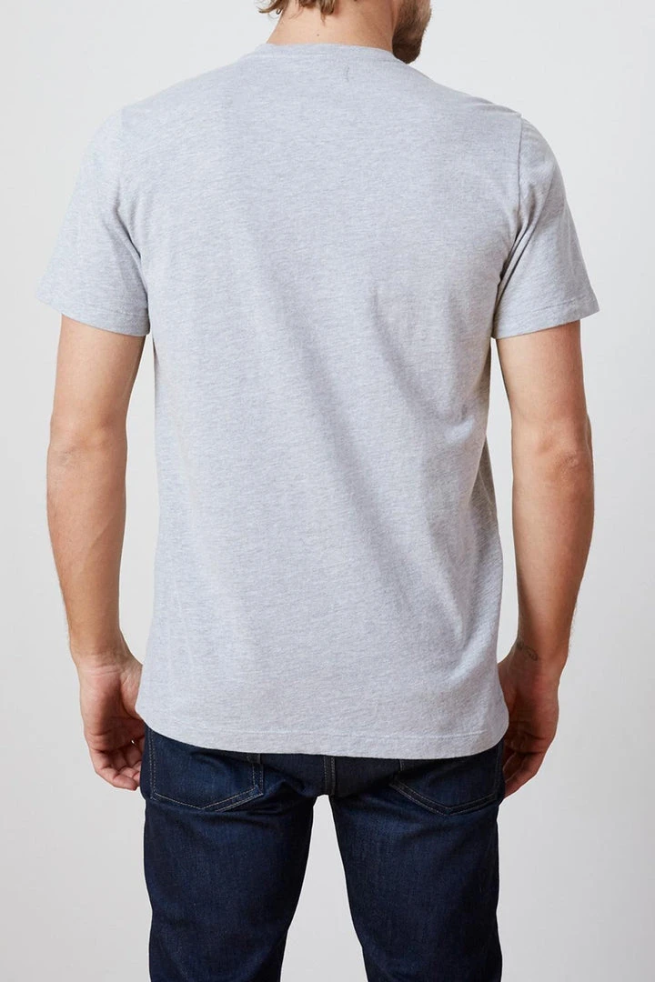 Velvet By Graham & Spencer SAMSEN HEATHER GREY WHISPER CLASSIC V-NECK TEE Mens 2 Velvet By Graham & Spencer SAMSEN HEATHER GREY WHISPER CLASSIC V-NECK TEE Mens