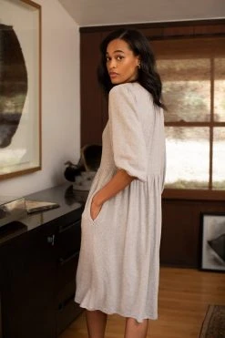 Velvet By Graham & Spencer SCARLET PUFF SLEEVE DRESS