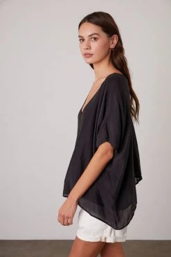 Velvet By Graham & Spencer ALINN BOXY V-NECK TOP 15 Velvet By Graham & Spencer ALINN BOXY V-NECK TOP