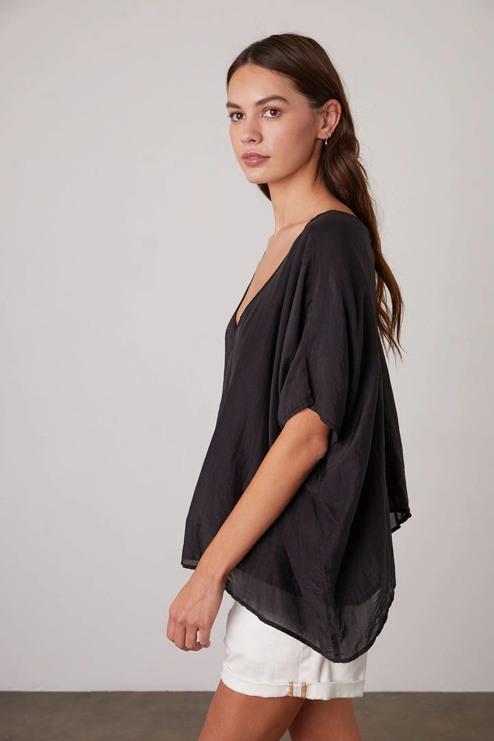 Velvet By Graham & Spencer ALINN BOXY V-NECK TOP 4 Velvet By Graham & Spencer ALINN BOXY V-NECK TOP