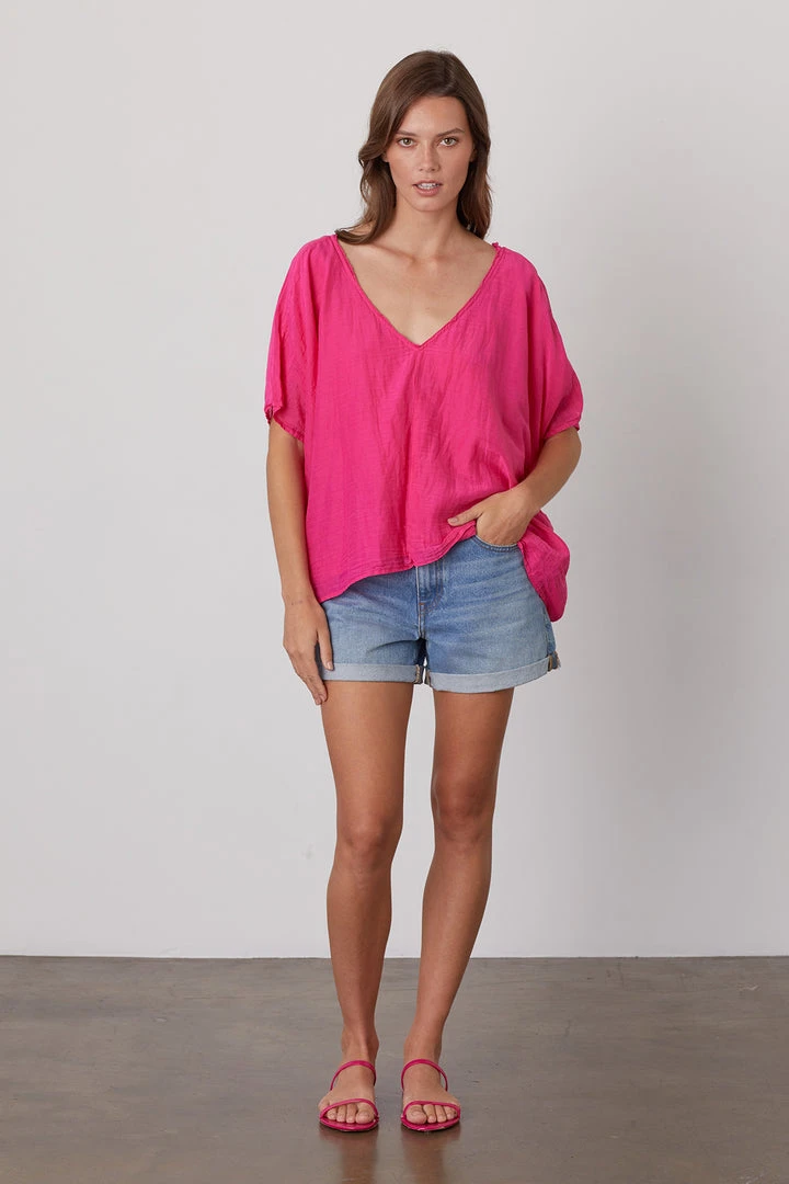 Velvet By Graham & Spencer ALINN BOXY V-NECK TOP 12 Velvet By Graham & Spencer ALINN BOXY V-NECK TOP