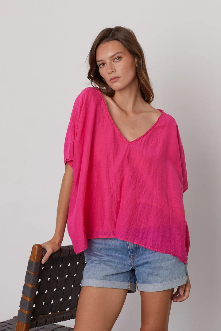 Velvet By Graham & Spencer ALINN BOXY V-NECK TOP 11 Velvet By Graham & Spencer ALINN BOXY V-NECK TOP