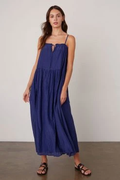 Velvet By Graham & Spencer Womens FARRAH RUFFLE CAMI DRESS