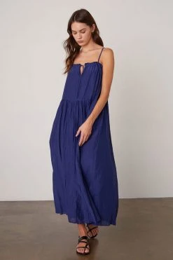 Velvet By Graham & Spencer Womens FARRAH RUFFLE CAMI DRESS