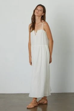 Velvet By Graham & Spencer Womens FARRAH RUFFLE CAMI DRESS