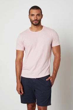 Velvet By Graham & Spencer Mens AMARO CREW NECK SLUB TEE