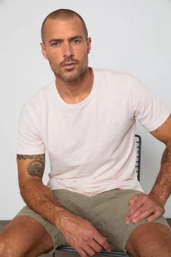 Velvet By Graham & Spencer Mens AMARO CREW NECK SLUB TEE