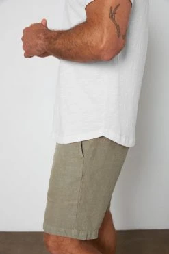 Velvet By Graham & Spencer JONATHAN LINEN DRAWSTRING SHORT