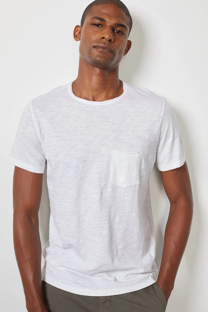 Velvet By Graham & Spencer Mens CHAD RAW EDGE COTTON SLUB POCKET TEE 8 Velvet By Graham & Spencer Mens CHAD RAW EDGE COTTON SLUB POCKET TEE