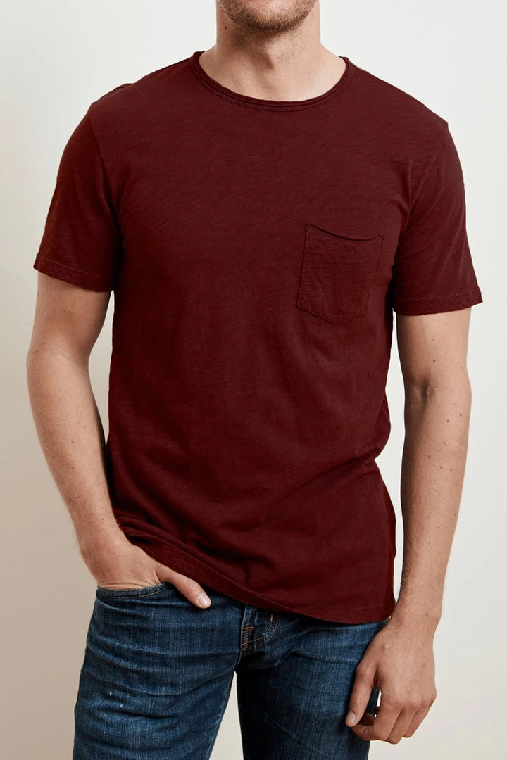 Velvet By Graham & Spencer CHAD RAW EDGE COTTON SLUB POCKET TEE 3 Velvet By Graham & Spencer CHAD RAW EDGE COTTON SLUB POCKET TEE