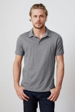 Velvet By Graham & Spencer Mens RANDALL COTTON SLUB POLO 26 Velvet By Graham & Spencer Mens RANDALL COTTON SLUB POLO