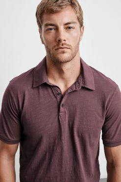 Velvet By Graham & Spencer Mens RANDALL COTTON SLUB POLO 17 Velvet By Graham & Spencer Mens RANDALL COTTON SLUB POLO