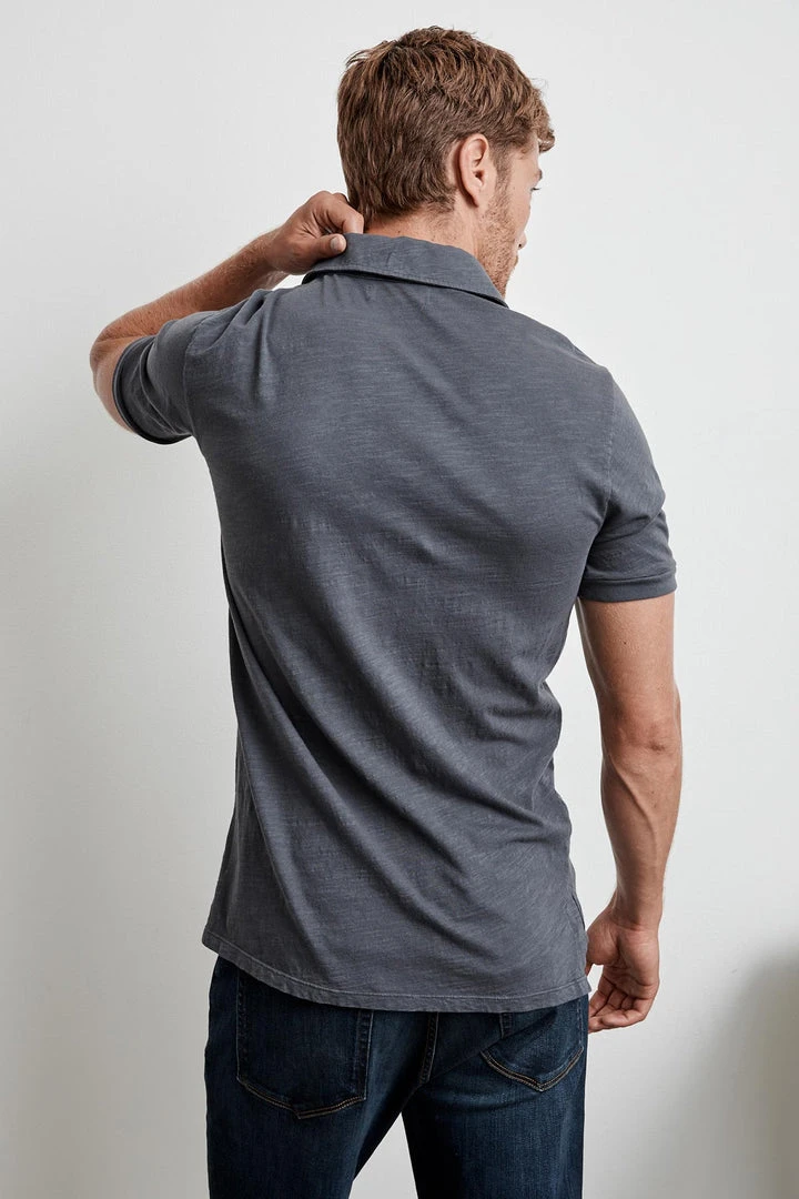 Velvet By Graham & Spencer Mens RANDALL COTTON SLUB POLO 6 Velvet By Graham & Spencer Mens RANDALL COTTON SLUB POLO