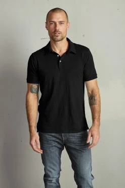 Velvet By Graham & Spencer RANDALL COTTON SLUB POLO Mens