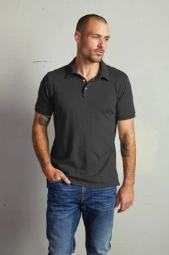 Velvet By Graham & Spencer RANDALL COTTON SLUB POLO Mens