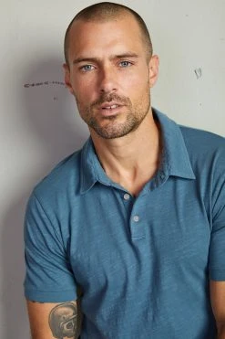 Velvet By Graham & Spencer RANDALL COTTON SLUB POLO Mens