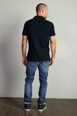 Velvet By Graham & Spencer RANDALL COTTON SLUB POLO Mens