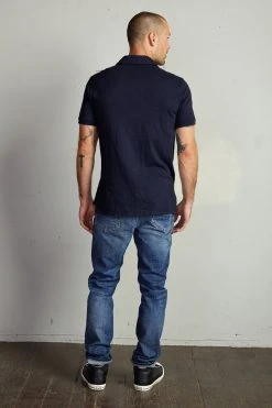 Velvet By Graham & Spencer RANDALL COTTON SLUB POLO Mens