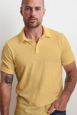 Velvet By Graham & Spencer RANDALL COTTON SLUB POLO Mens